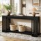 70.9" Narrow Farmhouse Sofa Table 2-Tier Console Table with Stripe Legs